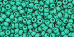 TOHO Round 11/0 Tube 2.5" : PermaFinish - Matte Galvanized Green Teal