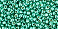 TOHO Round 11/0 Tube 2.5" : PermaFinish - Galvanized Green Teal