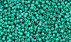 TOHO Round 11/0 Tube 2.5" : PermaFinish Galvanized Teal