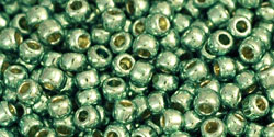 TOHO Round 11/0 Tube 2.5" : PermaFinish - Galvanized Mint Green