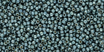 TOHO Round 11/0 Tube 2.5" : PermaFinish - Metallic Sage Grey