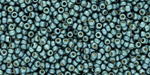 TOHO Round 11/0 Tube 2.5" : PermaFinish - Frosted Metallic Sage Grey
