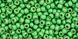 TOHO Round 11/0 : PermaFinish - Matte Galvanized Green Apple