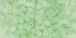TOHO Round 11/0 Tube 2.5" : RE-Glass - Matte - Transparent Green