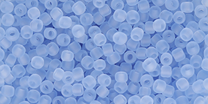 TOHO Round 11/0 Tube 2.5" : RE-Glass - Matte Transparent Blue