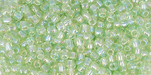 TOHO Round 11/0 Tube 2.5" : RE-Glass - Rainbow Green