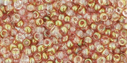 TOHO Round 11/0 : HYBRID Dual Lustered - Gold/Pink