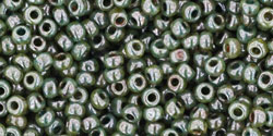 TOHO Round 11/0 : HYBRID Opal - Green Picasso