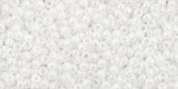 TOHO Round 15/0 Tube 2.5" : Opaque-Lustered White