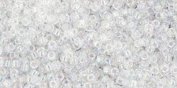 TOHO Round 15/0 Tube 2.5" : Transparent-Rainbow Crystal