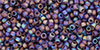 TOHO Round 15/0 Tube 2.5" : Transparent Rainbow Frosted Amethyst