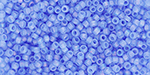 TOHO Round 15/0 : Transparent-Rainbow Frosted Lt Sapphire