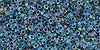 TOHO Round 15/0 : Inside-Color Luster Crystal/Capri Blue-Lined