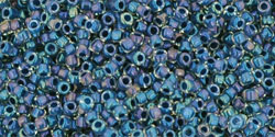 TOHO Round 15/0 Tube 2.5" : Inside-Color Luster Crystal/Capri Blue-Lined