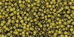 TOHO Round 15/0 : Frosted Yellow-Lined Black Diamond