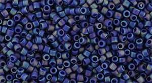 TOHO Round 15/0 Tube 2.5" : Semi Glazed Rainbow - Navy Blue