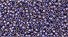 TOHO Round 15/0 Tube 2.5" : Inside-Color Rainbow Crystal/Metallic Purple-Lined