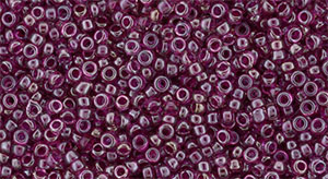 TOHO Round 15/0 Tube 2.5" : Inside-Color Lt Amethyst/Fuschia-Lined