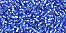 TOHO Round 15/0 Tube 2.5" : Silver-Lined Sapphire