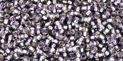 TOHO Round 15/0 Tube 2.5" : Silver-Lined Tanzanite