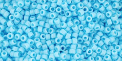 TOHO Round 15/0 Tube 2.5" : Opaque Blue Turquoise