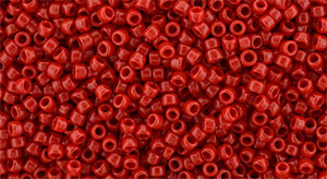 TOHO Round 15/0 Tube 2.5" : Opaque Cherry