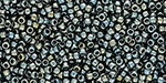TOHO Round 15/0 : Galvanized Green Silver