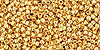 TOHO Round 15/0 Tube 2.5" : Metallic 24K Gold Plated