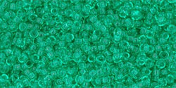 TOHO Round 15/0 Tube 2.5" : Transparent Beach Glass Green