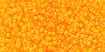 TOHO Round 15/0 Tube 2.5" : Luminous Neon Tangerine