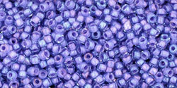 TOHO Round 15/0 : Inside-Color Lt Sapphire/Opaque Purple-Lined