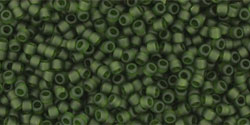 TOHO Round 15/0 Tube 2.5" : Transparent-Frosted Olivine