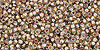 TOHO Round 15/0 Tube 2.5" : Gold-Lined Rainbow Black Diamond