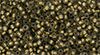 TOHO Round 15/0 Tube 2.5" : Gold-Lined Frosted Black Diamond
