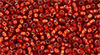 TOHO - Square Hole Round 15/0 : Silver-Lined Siam Ruby