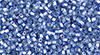 TOHO Square Hole Round 15/0 : Silver-Lined Lt Sapphire