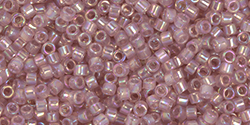 TOHO Treasure #1 Tube 2.5" : Translucent Dusty Rose Rainbow