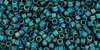 TOHO Treasure #1 Tube 2.5" : Transparent Frosted Teal Rainbow