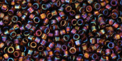 TOHO Treasure #1 Tube 2.5" : Transparent Smokey Topaz Rainbow