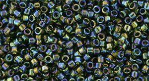 TOHO Treasure #1 Tube 2.5" : Transparent Olivine Rainbow