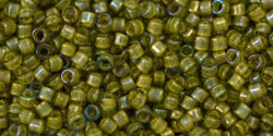 TOHO Treasure #1 Tube 2.5" : Yellow-Lined Black Diamond