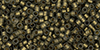 TOHO Treasure #1 Tube 2.5" : Frosted Gold-Lined Black Diamond Luster