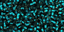 TOHO Treasure #1 Tube 2.5" : Transparent Silver-Lined Teal