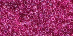 TOHO Treasure #1 Tube 2.5" : Opaque Fuchsia-Lined Crystal