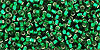 TOHO Treasure #1 Tube 2.5" : Transparent Silver-Lined Green Emerald