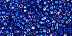 TOHO Treasure #1 Tube 2.5" : Transparent Cobalt Rainbow