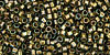 TOHO Treasure #1 Tube 2.5" : Gold-Lined Clover Rainbow