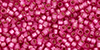 TOHO Treasure #1 Tube 2.5" : PermaFinish Translucent Silver-Lined Hot Pink