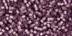 TOHO Treasure #1 Tube 2.5" : PermaFinish Translucent Silver-Lined Amethyst