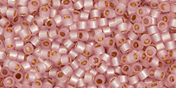 TOHO Treasure #1 Tube 2.5" : PermaFinish Translucent Silver-Lined Soft Pink
